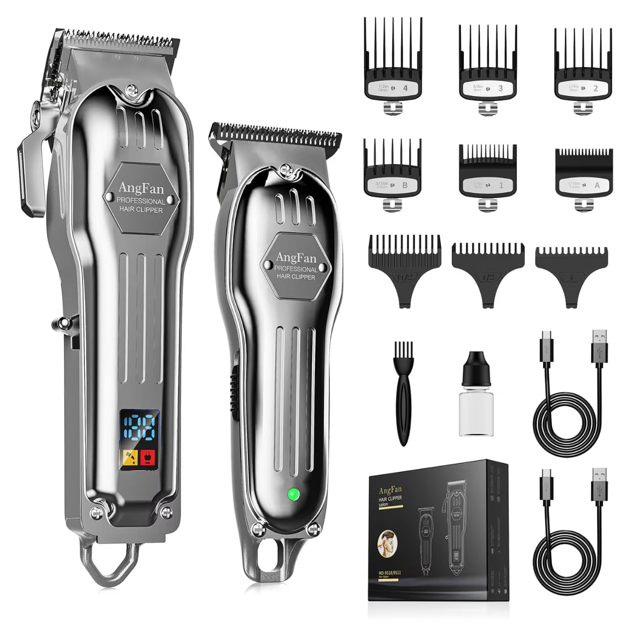 値下げ　Zipper Professional Trimmer 302 Kit Amazon.com: AngFan Professional Hair Clippers for Men - Cordless